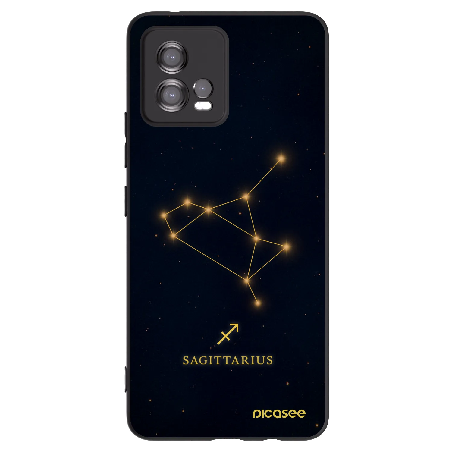 Picasee silikonový černý obal pro Motorola Moto G72 - SAGITTARIUS