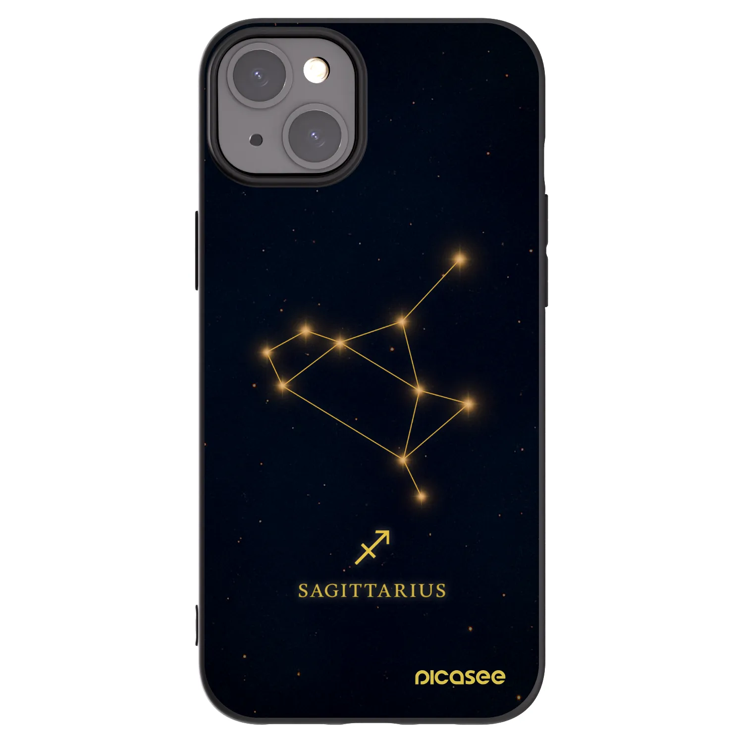 Picasee silikonový černý obal pro Apple iPhone 15 Plus - SAGITTARIUS