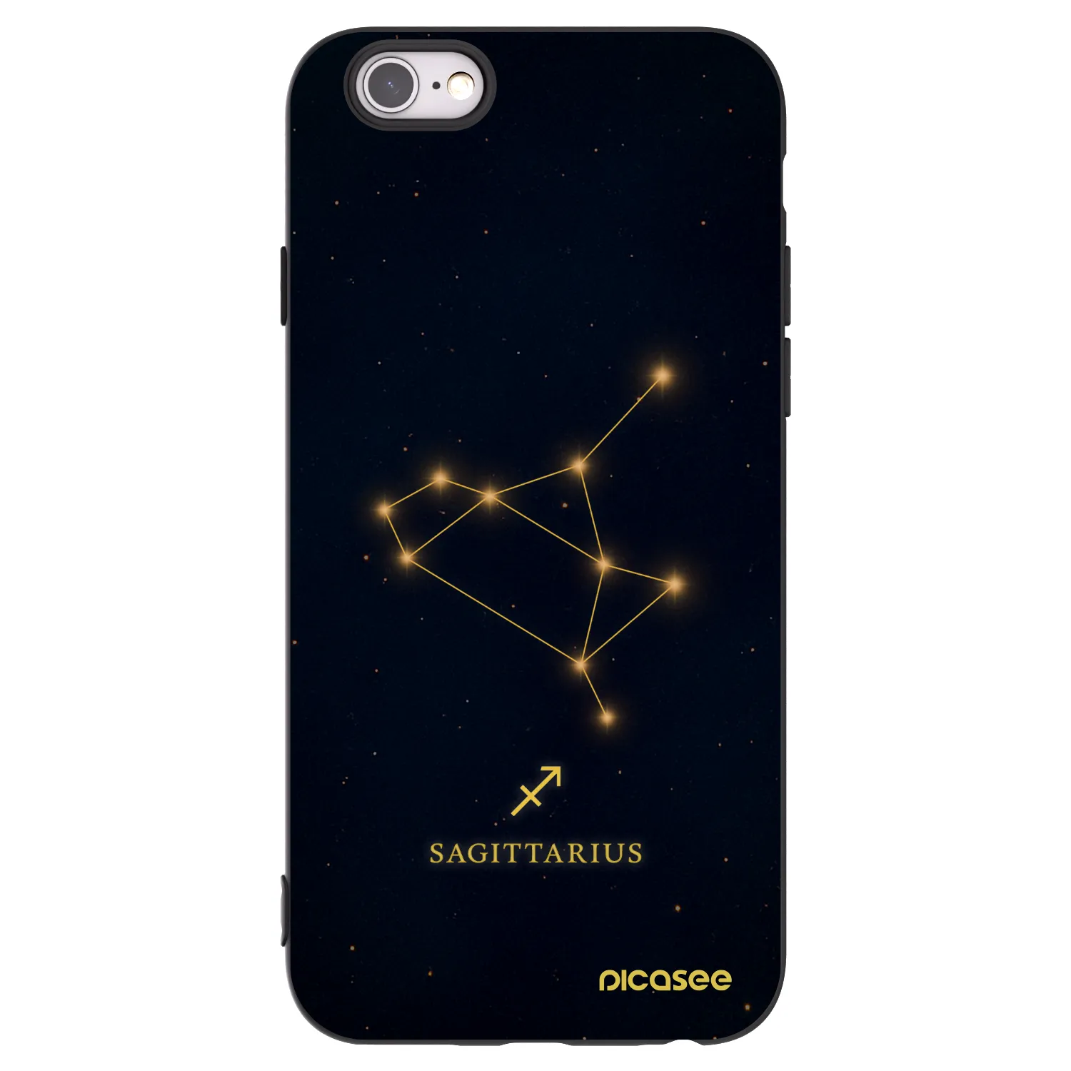 Picasee silikonový černý obal pro Apple iPhone 6/6S - SAGITTARIUS