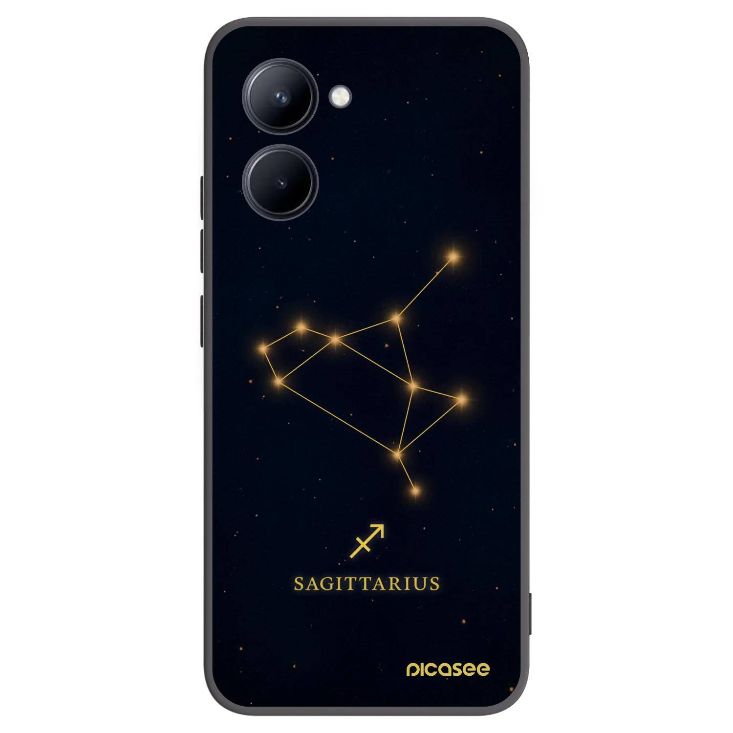 Picasee silikonový černý obal pro Realme C33 (2023) - SAGITTARIUS