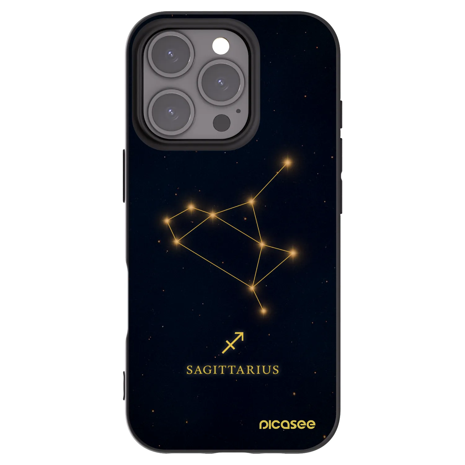 Picasee silikonový černý obal pro Apple iPhone 16 Pro - SAGITTARIUS