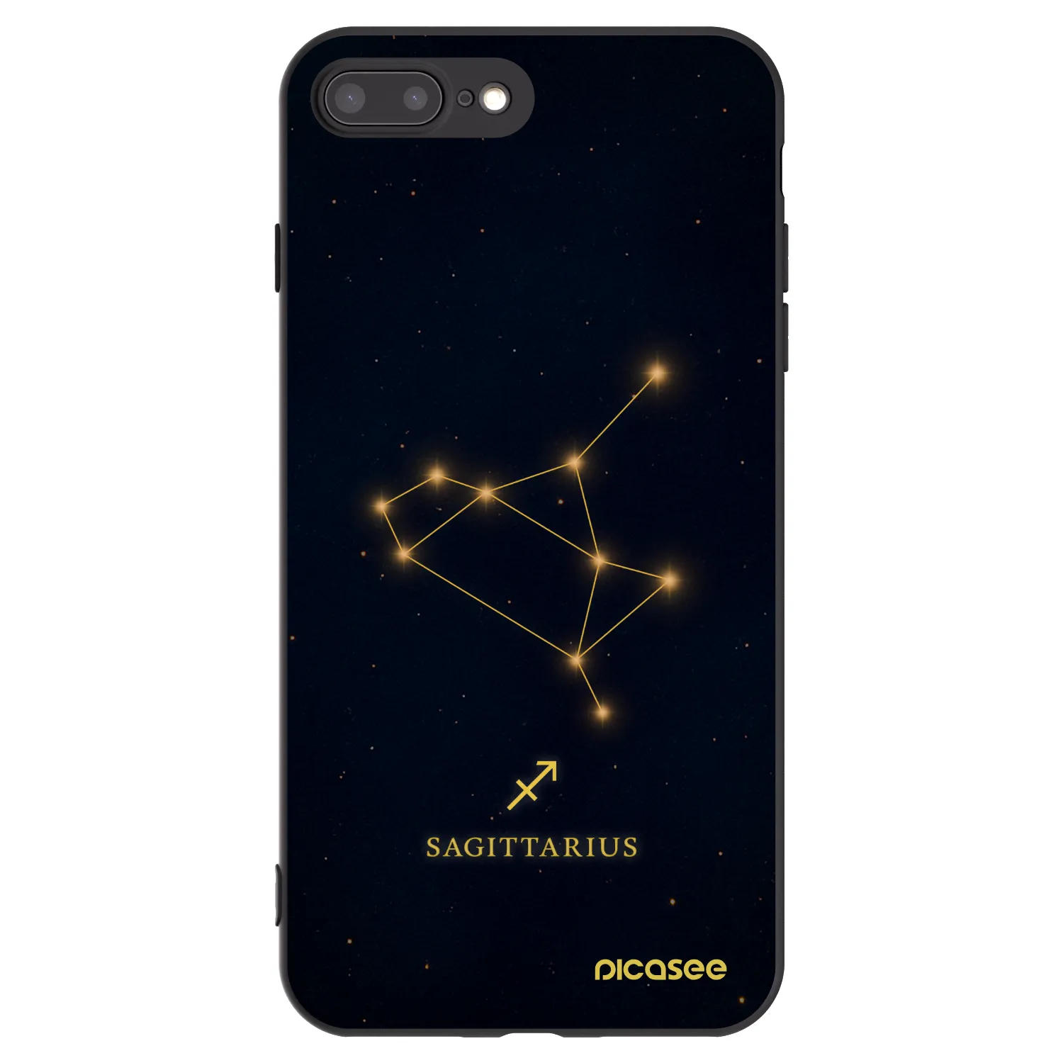 Picasee silikonový černý obal pro Apple iPhone 7 Plus - SAGITTARIUS