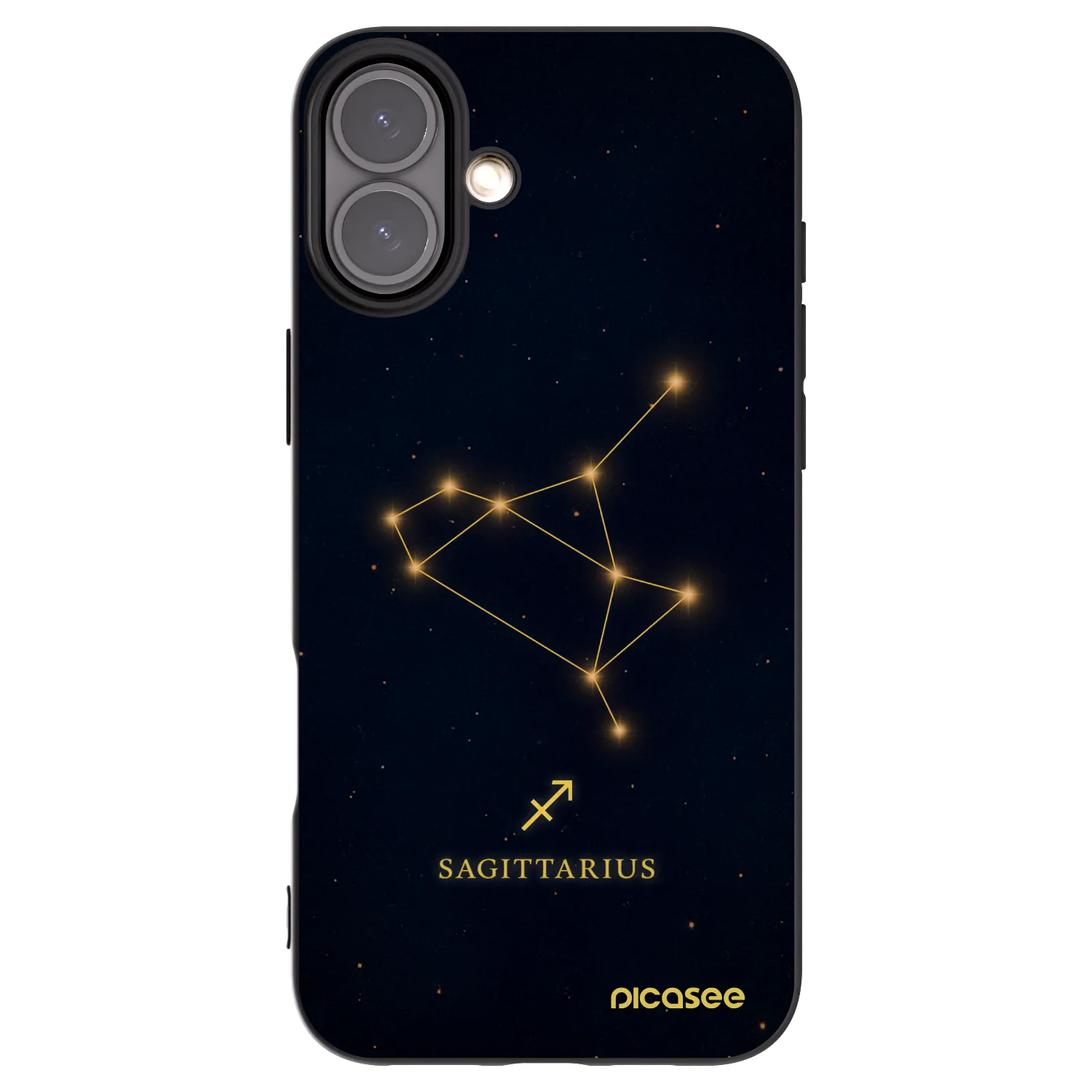 Picasee silikonový černý obal pro Apple iPhone 16 Plus - SAGITTARIUS
