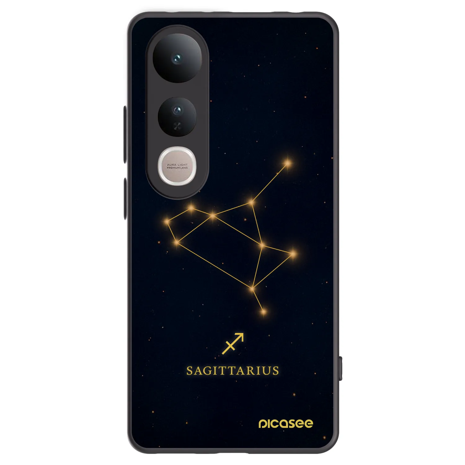 Picasee silikonový černý obal pro Vivo V50 Lite 5G - SAGITTARIUS