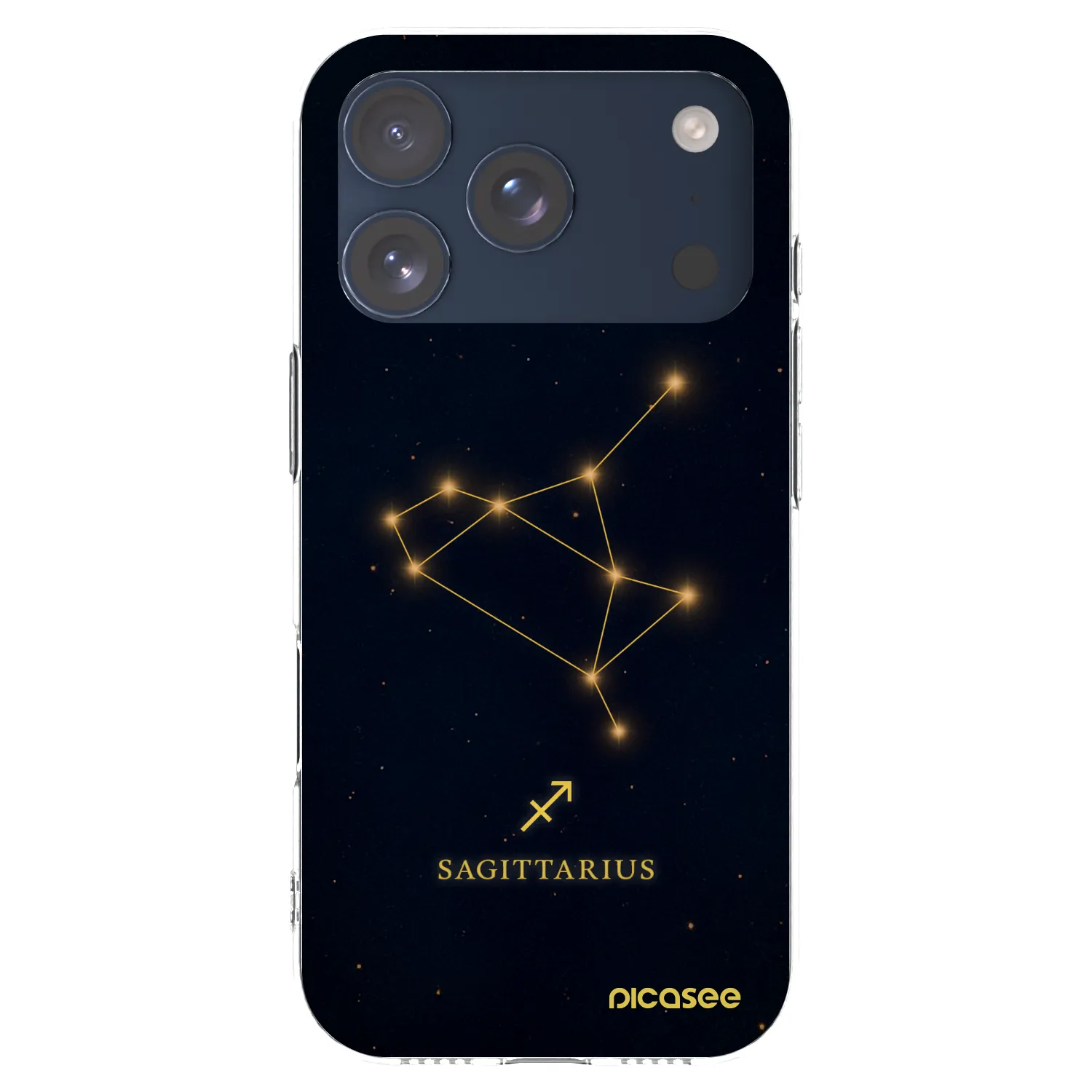 Picasee silikonový průhledný obal pro Apple iPhone 17 Pro - SAGITTARIUS