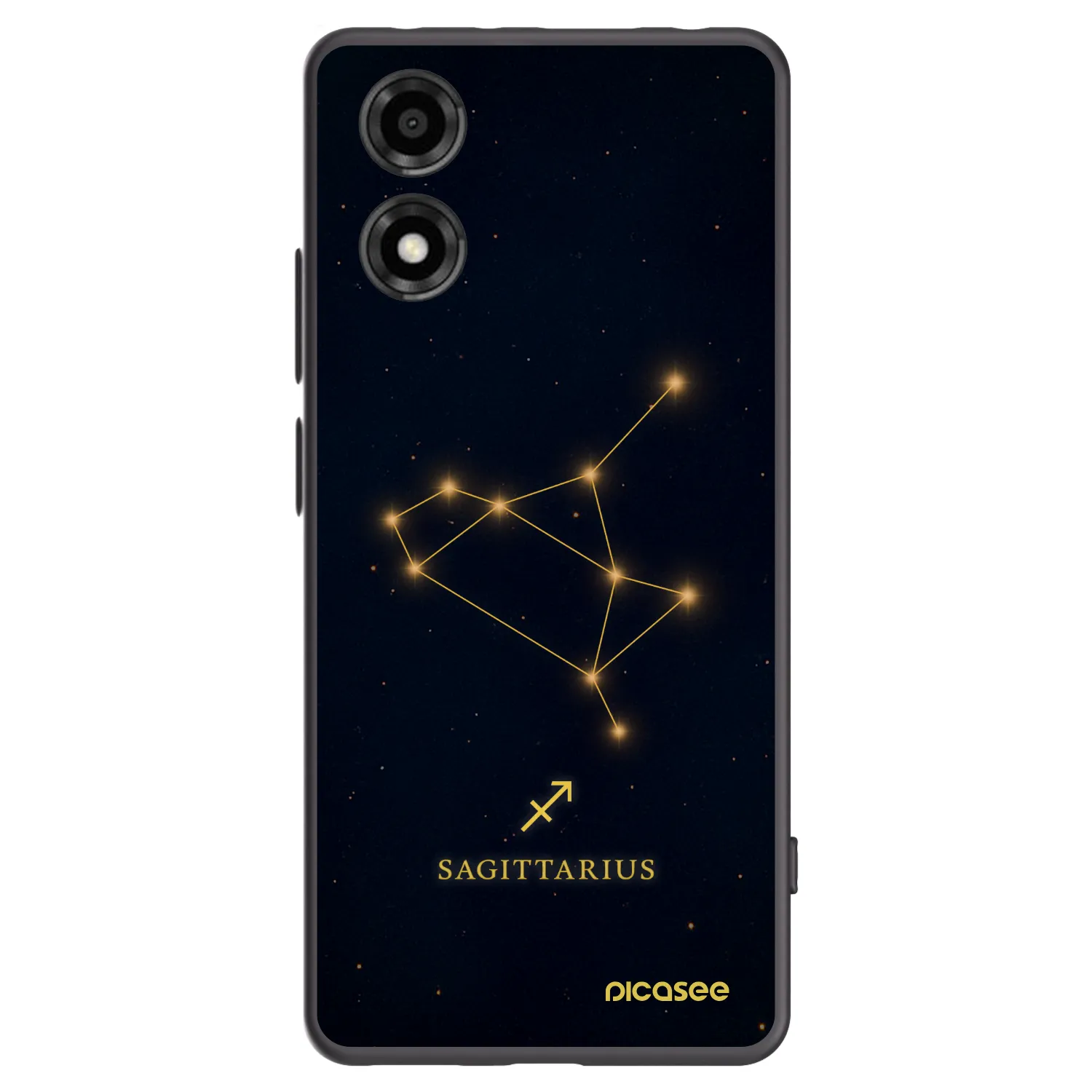 Picasee silikonový černý obal pro Motorola Moto E14 - SAGITTARIUS