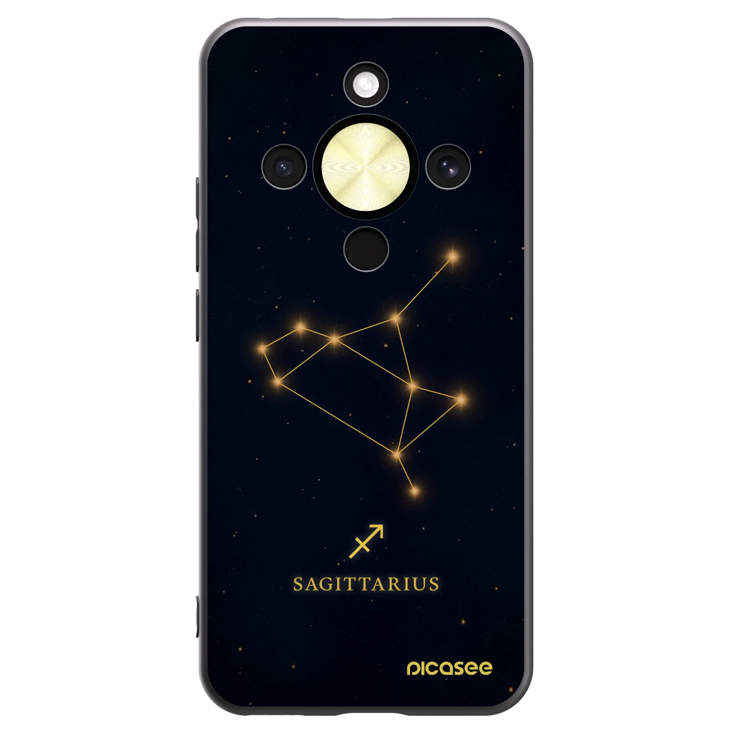 Picasee silikonový černý obal pro Honor Magic8 Lite 5G - SAGITTARIUS