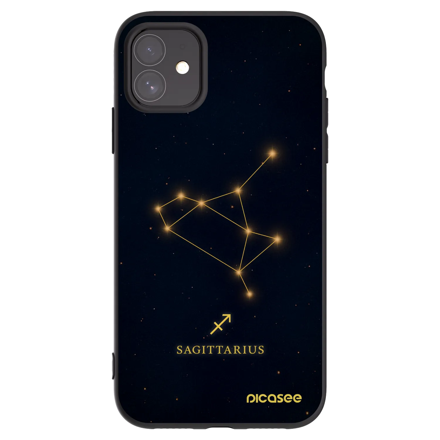 Picasee silikonový černý obal pro Apple iPhone 11 - SAGITTARIUS
