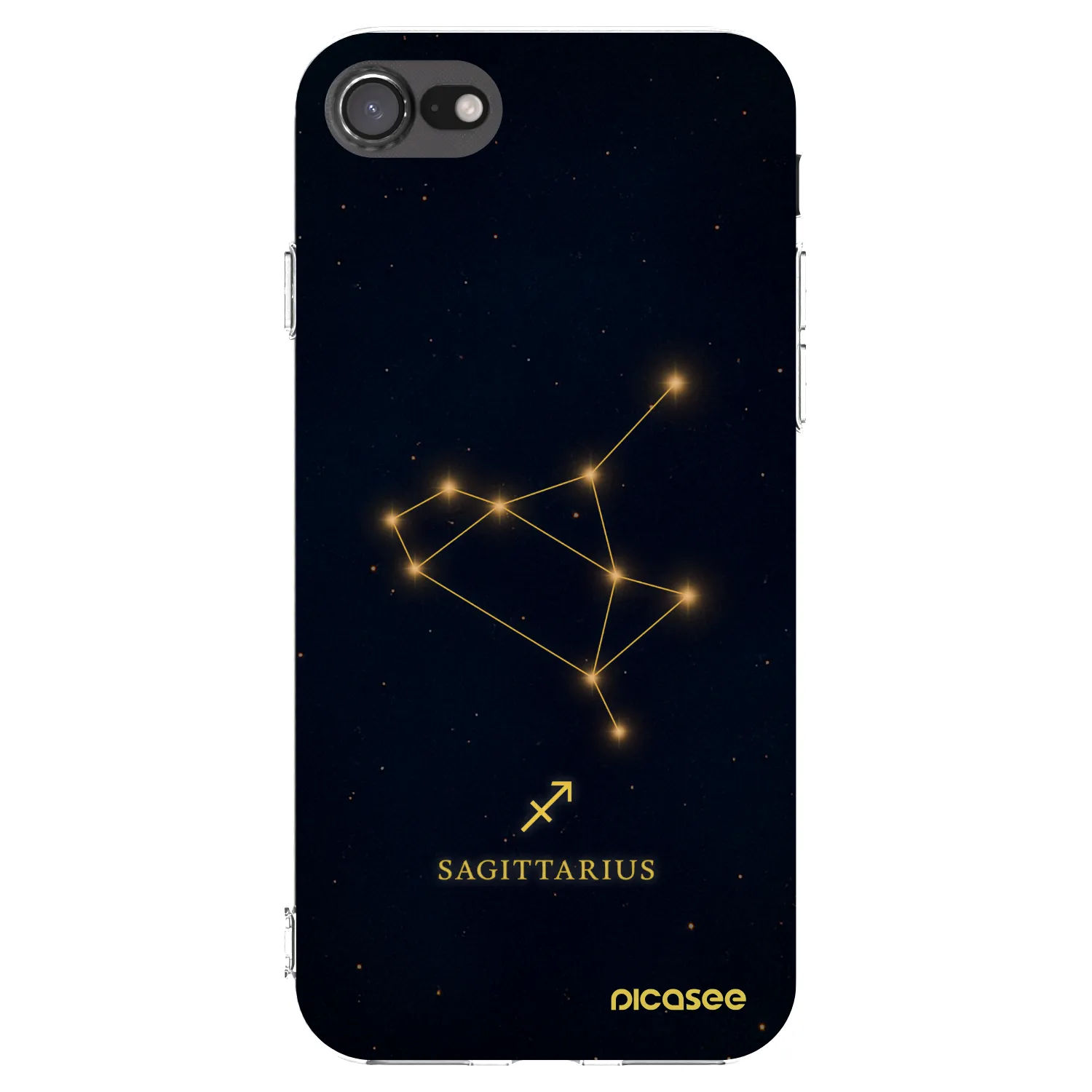 Picasee silikonový průhledný obal pro Apple iPhone SE 2020 - SAGITTARIUS