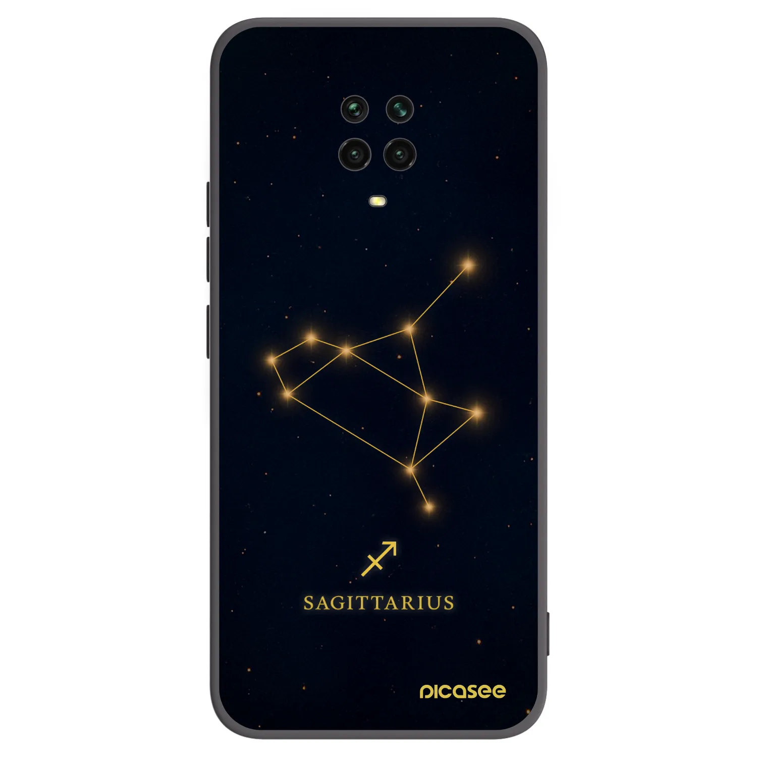 Picasee silikonový černý obal pro Xiaomi Redmi Note 9 Pro - SAGITTARIUS