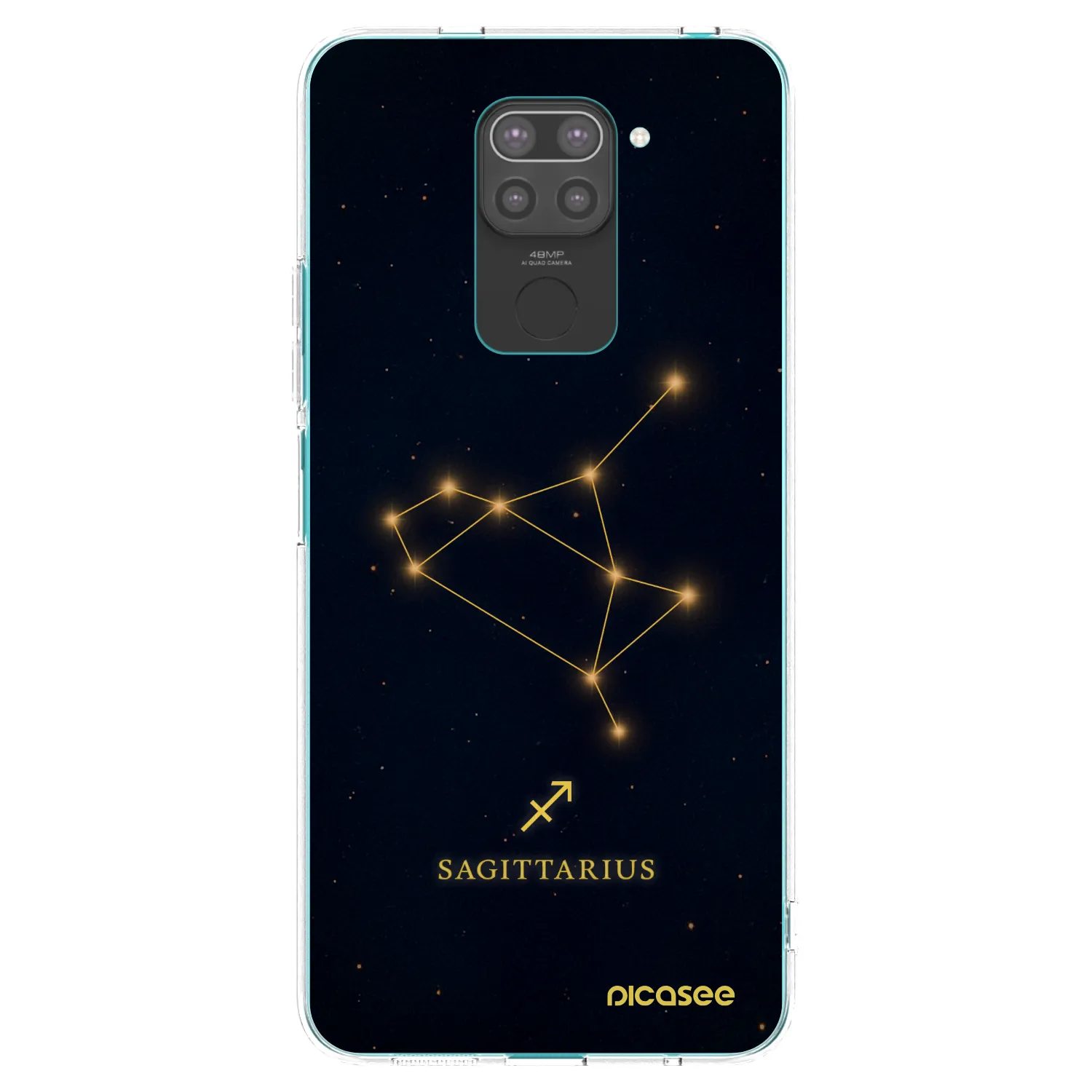 Picasee silikonový černý obal pro Xiaomi Redmi Note 9 - SAGITTARIUS