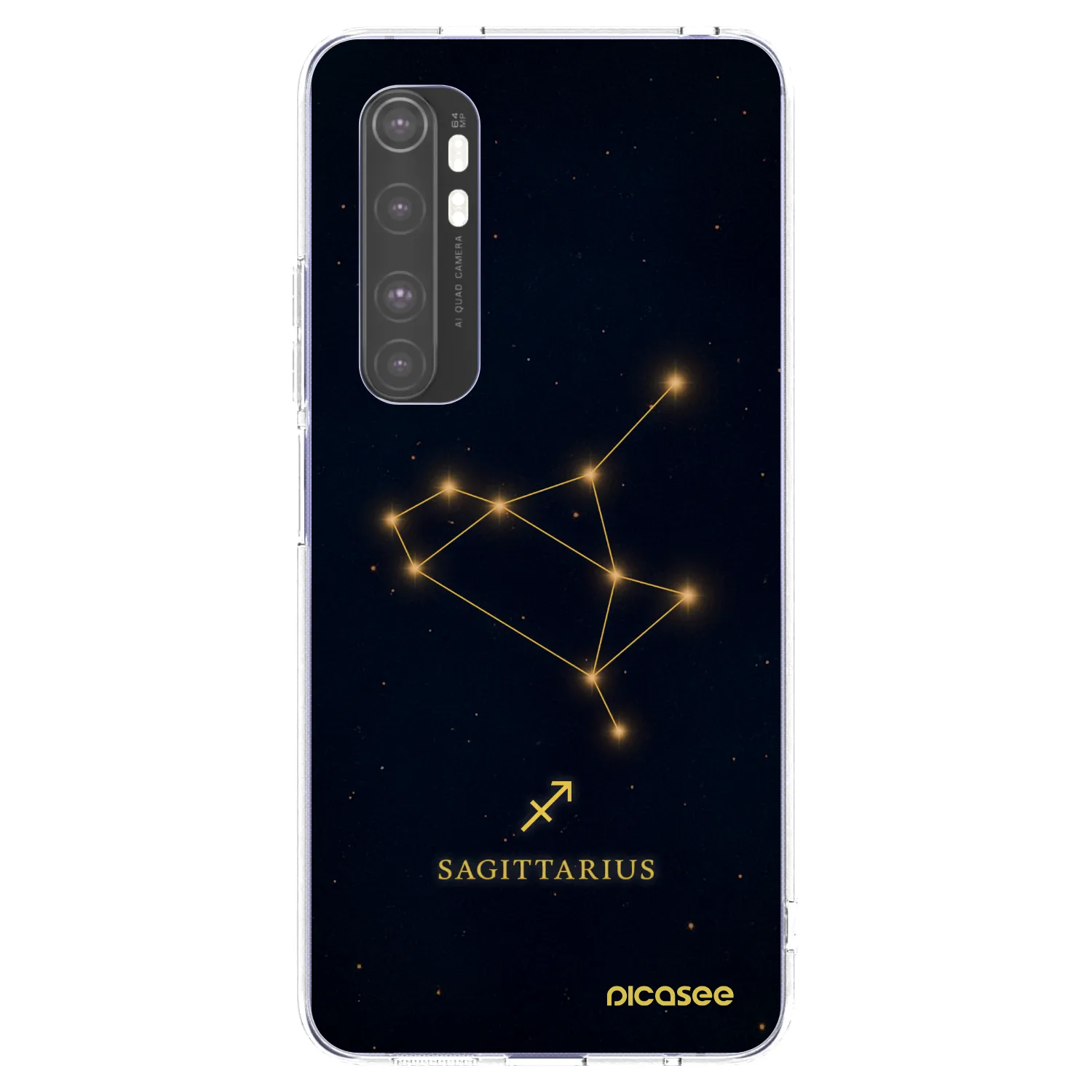 Picasee silikonový průhledný obal pro Xiaomi Mi Note 10 Lite - SAGITTARIUS