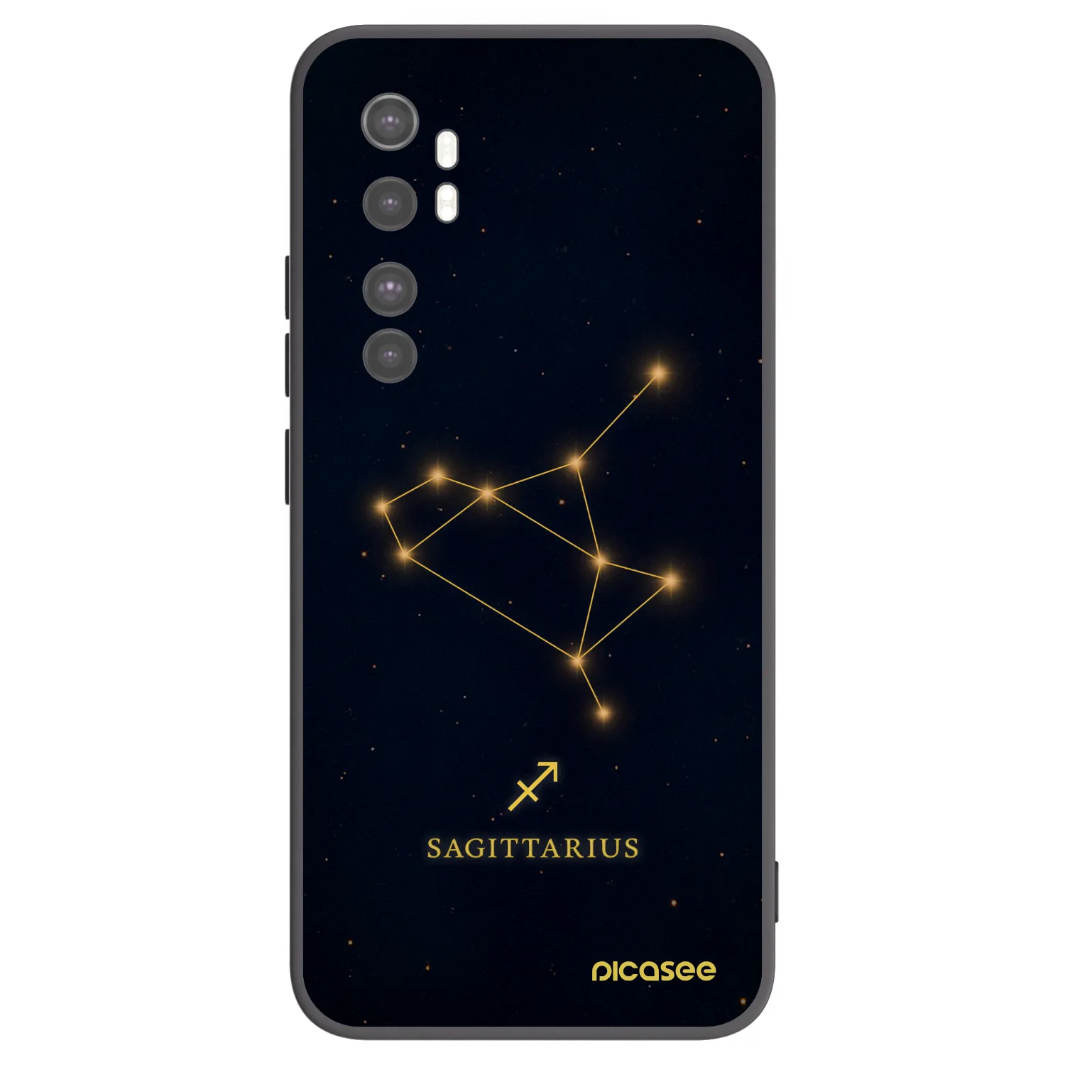 Picasee silikonový černý obal pro Xiaomi Mi Note 10 Lite - SAGITTARIUS