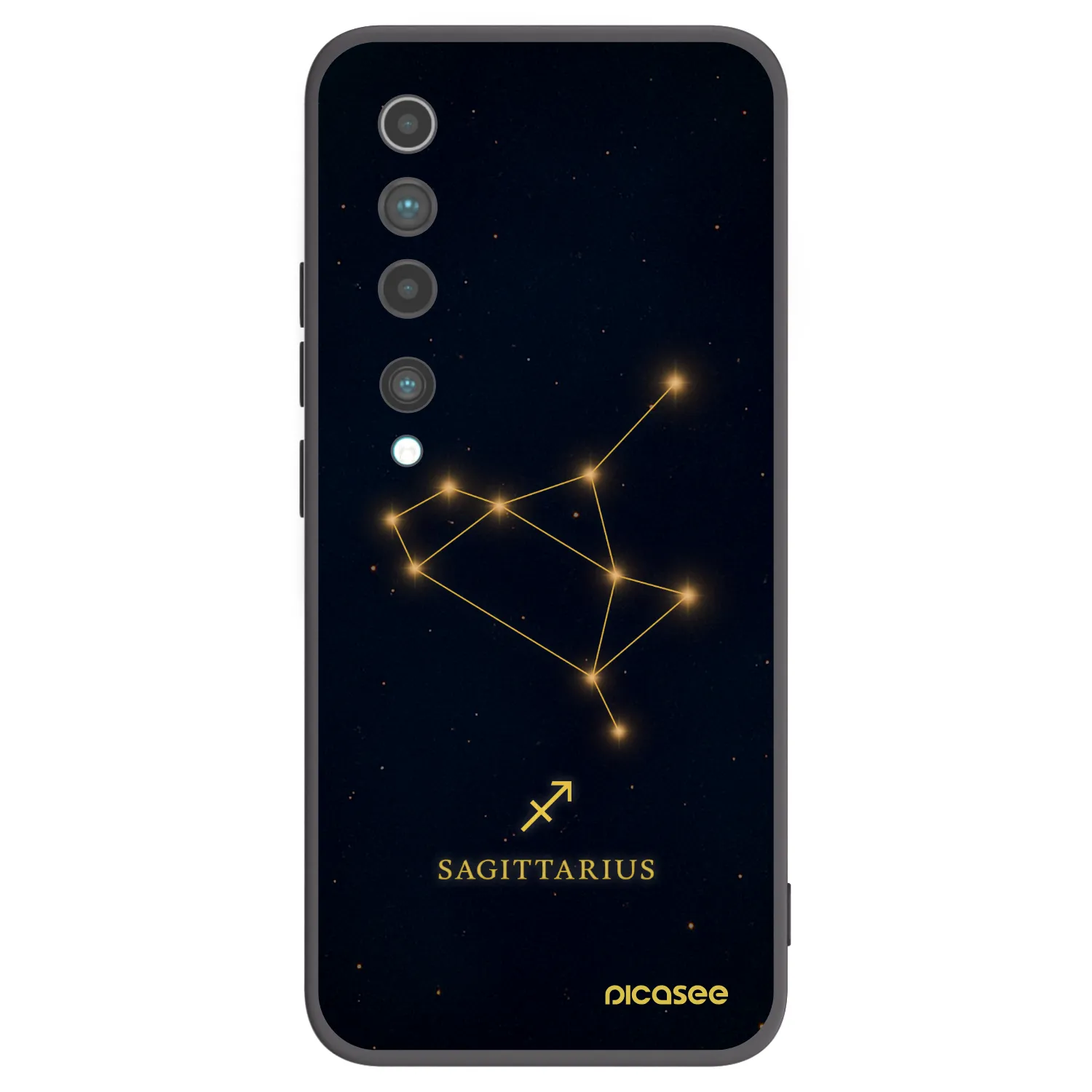Picasee silikonový černý obal pro Xiaomi Mi 10 - SAGITTARIUS