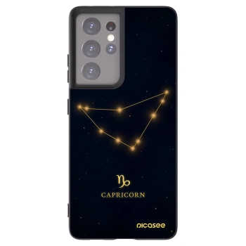 Picasee silikonový černý obal pro Samsung Galaxy S21 Ultra 5G G998B - CAPRICORN