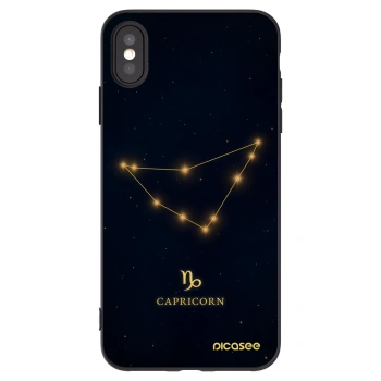 Picasee silikonový černý obal pro Apple iPhone XS Max - CAPRICORN