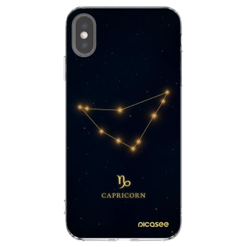 Picasee silikonový průhledný obal pro Apple iPhone XS Max - CAPRICORN