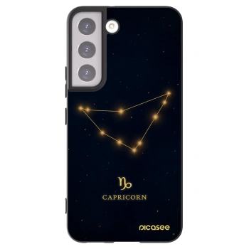 Picasee silikonový černý obal pro Samsung Galaxy S22 5G - CAPRICORN