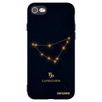 Picasee silikonový černý obal pro Apple iPhone SE 2022 - CAPRICORN