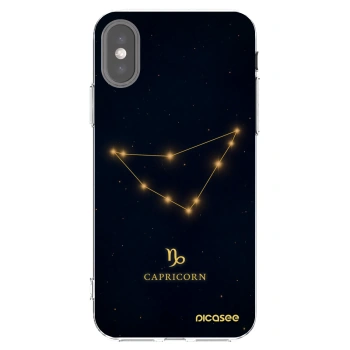 Picasee silikonový průhledný obal pro Apple iPhone X/XS - CAPRICORN