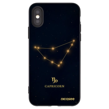 Picasee silikonový černý obal pro Apple iPhone X/XS - CAPRICORN