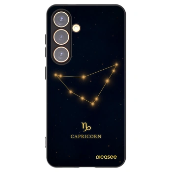Picasee silikonový černý obal pro Samsung Galaxy S24 S921B 5G - CAPRICORN