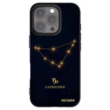 Picasee silikonový černý obal pro Apple iPhone 16 Pro - CAPRICORN