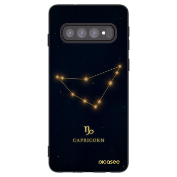 Picasee silikonový černý obal pro Samsung Galaxy S10 G973 - CAPRICORN