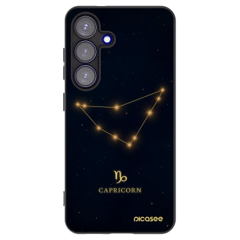 Picasee silikonový černý obal pro Samsung Galaxy S25 5G - CAPRICORN