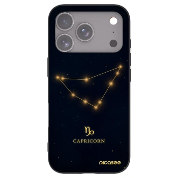 Picasee silikonový černý obal pro Apple iPhone 17 Pro - CAPRICORN