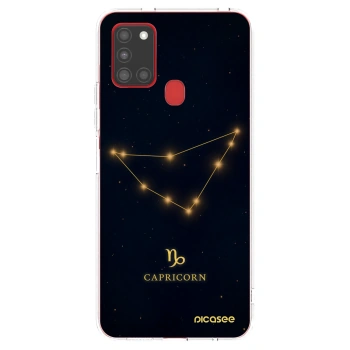 Picasee silikonový průhledný obal pro Samsung Galaxy A21s - CAPRICORN
