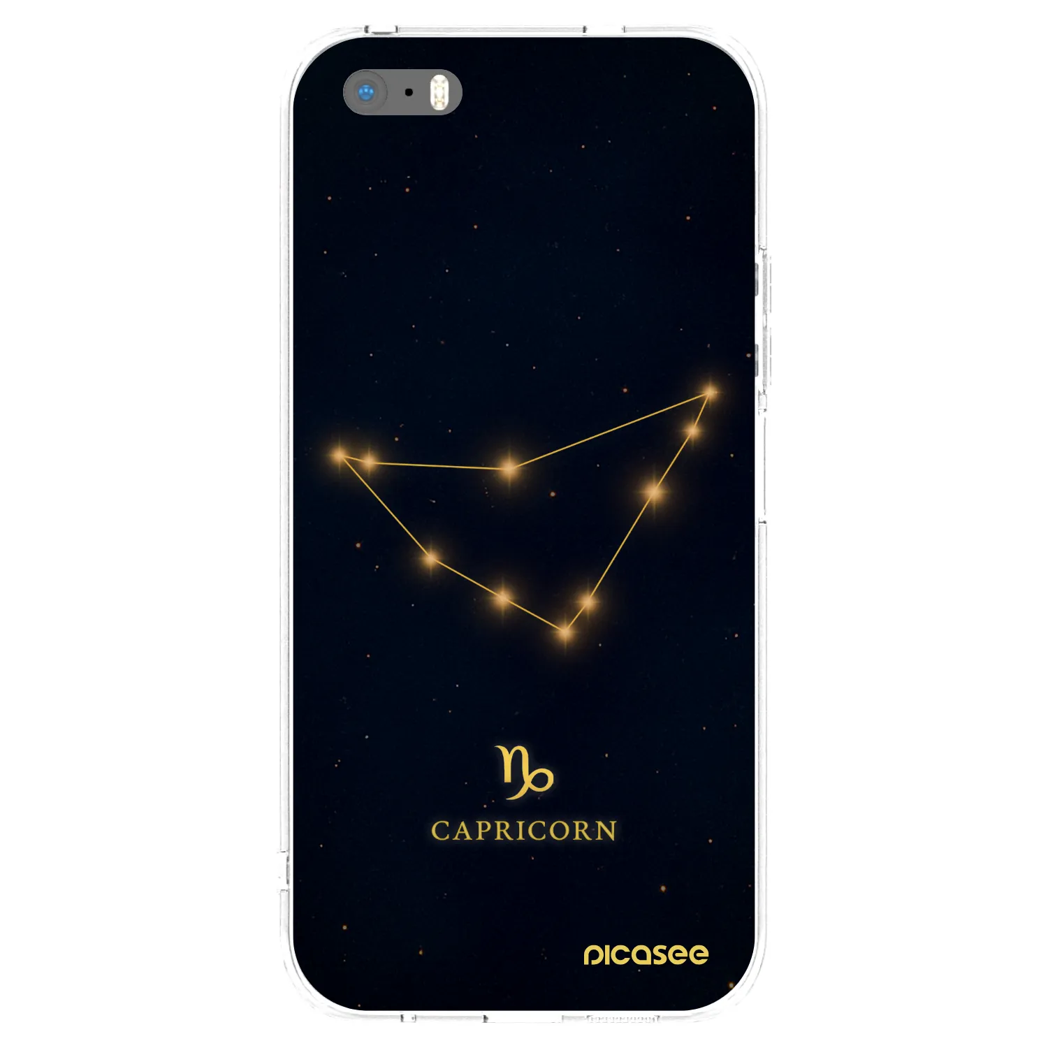 Picasee silikonový průhledný obal pro Apple iPhone 5/5S/SE - CAPRICORN