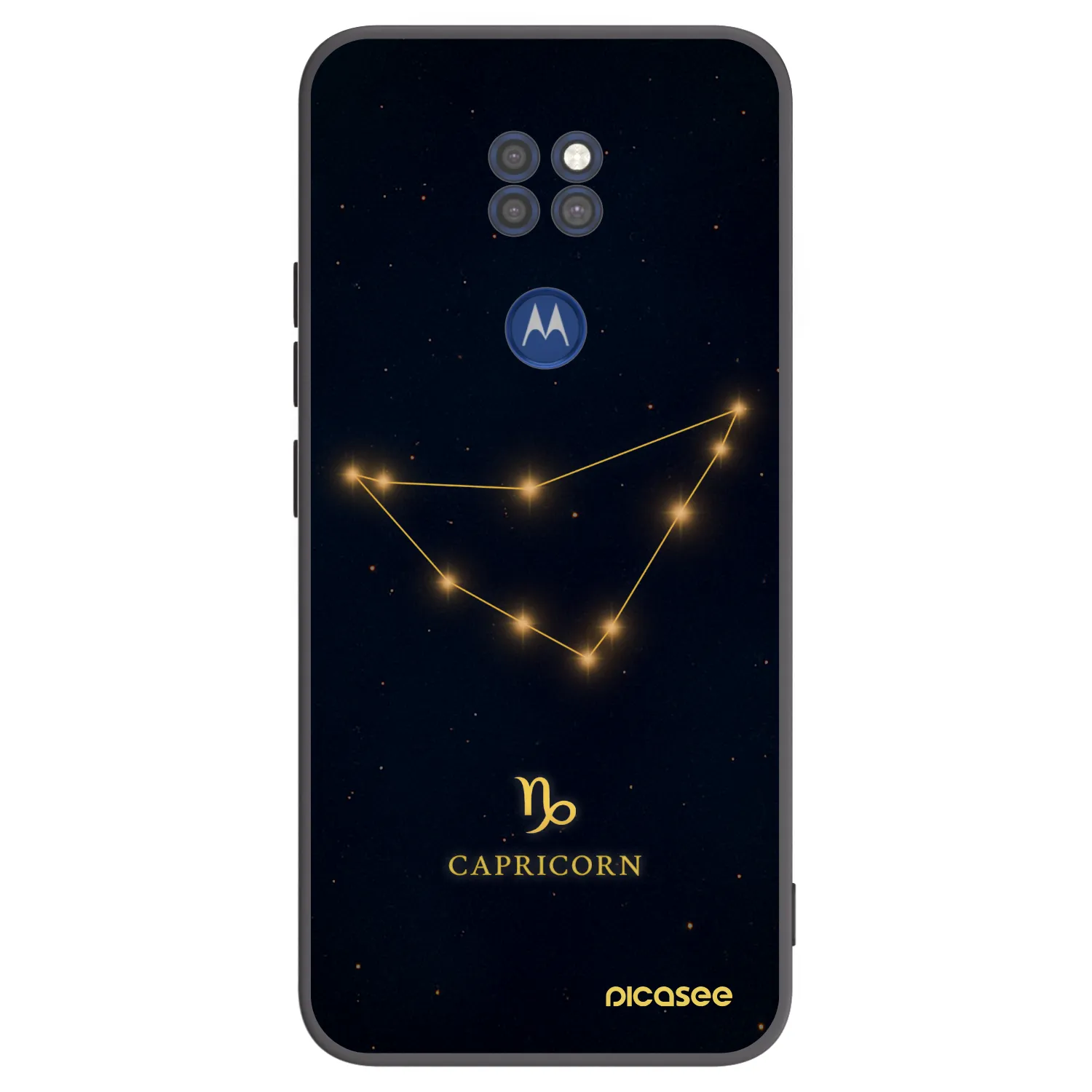 Picasee silikonový černý obal pro Motorola Moto G9 Play - CAPRICORN