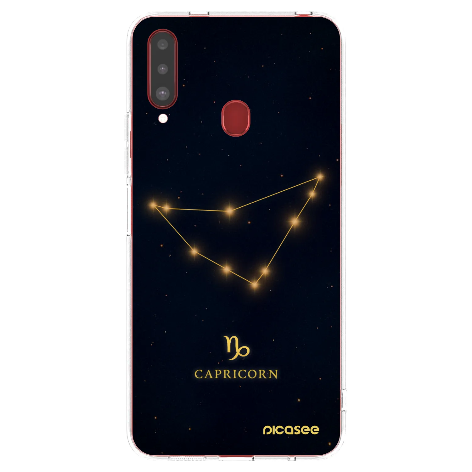 Picasee silikonový průhledný obal pro Samsung Galaxy A20s - CAPRICORN