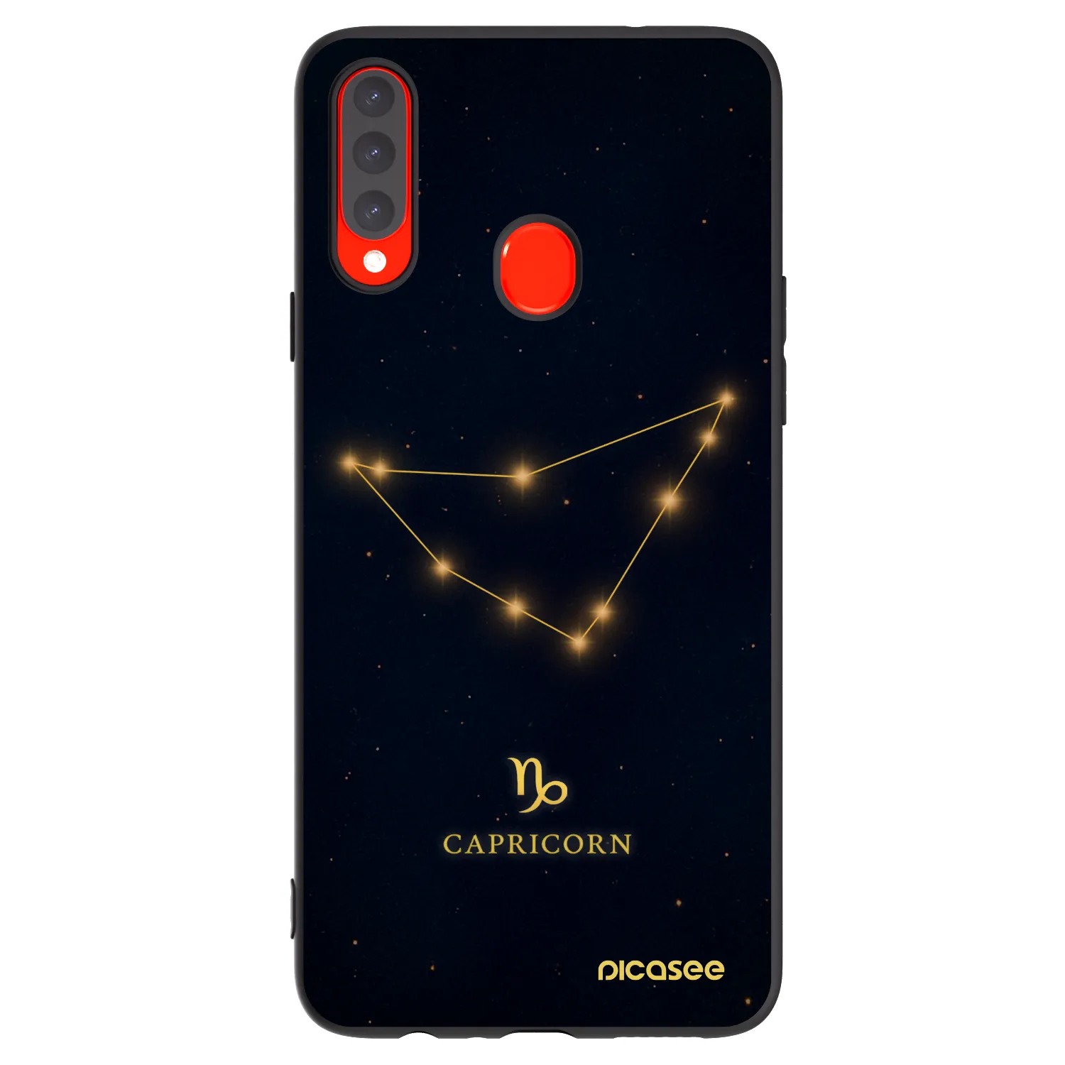 Picasee silikonový černý obal pro Samsung Galaxy A20s - CAPRICORN