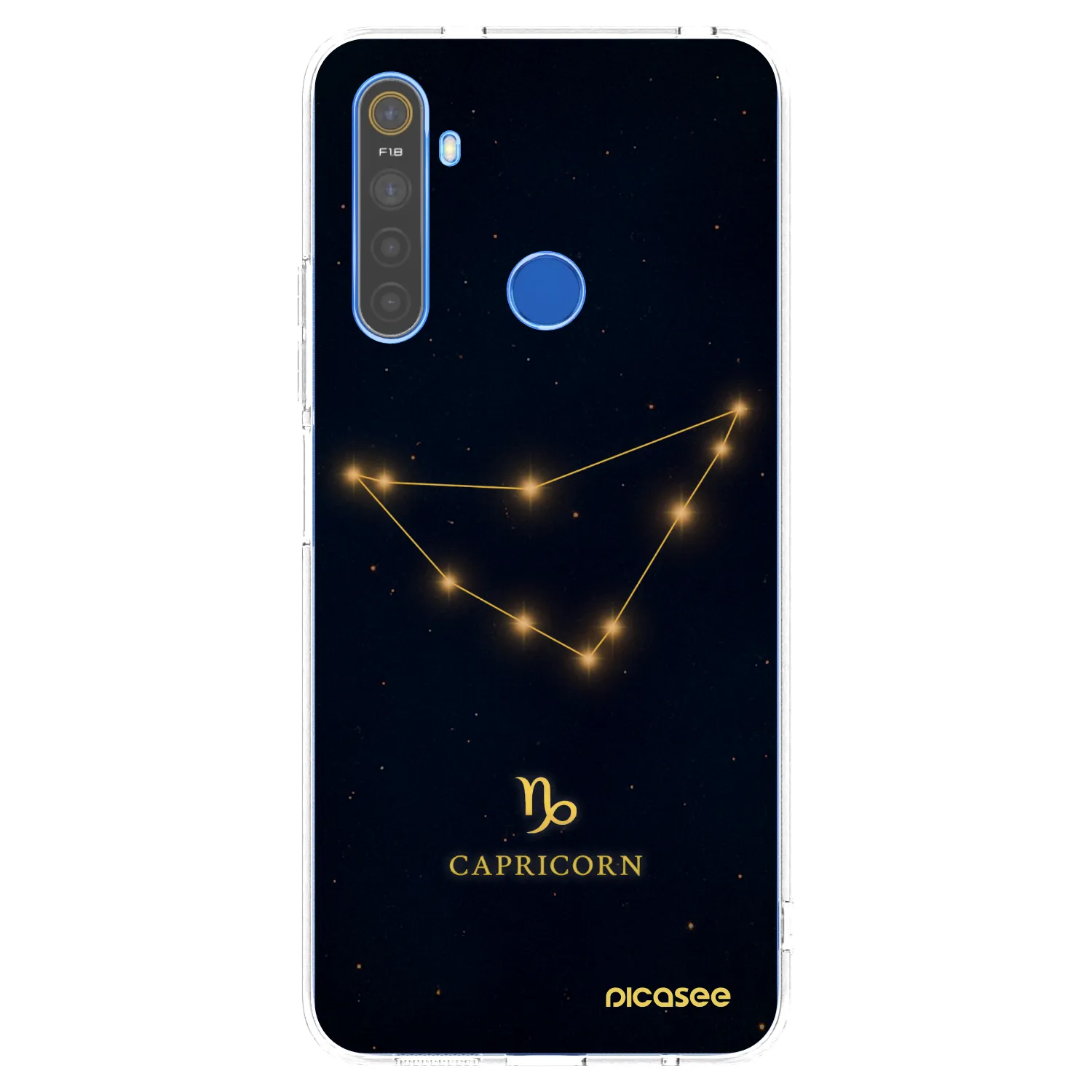 Picasee silikonový průhledný obal pro Realme 5 - CAPRICORN