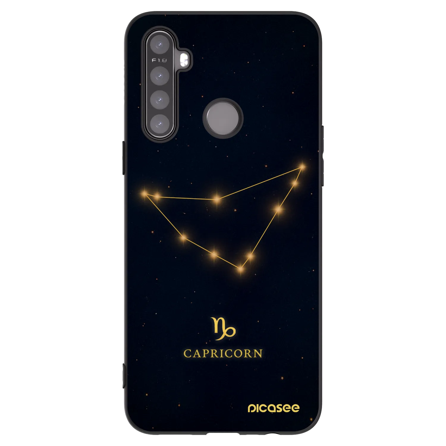 Picasee silikonový černý obal pro Realme 5 - CAPRICORN