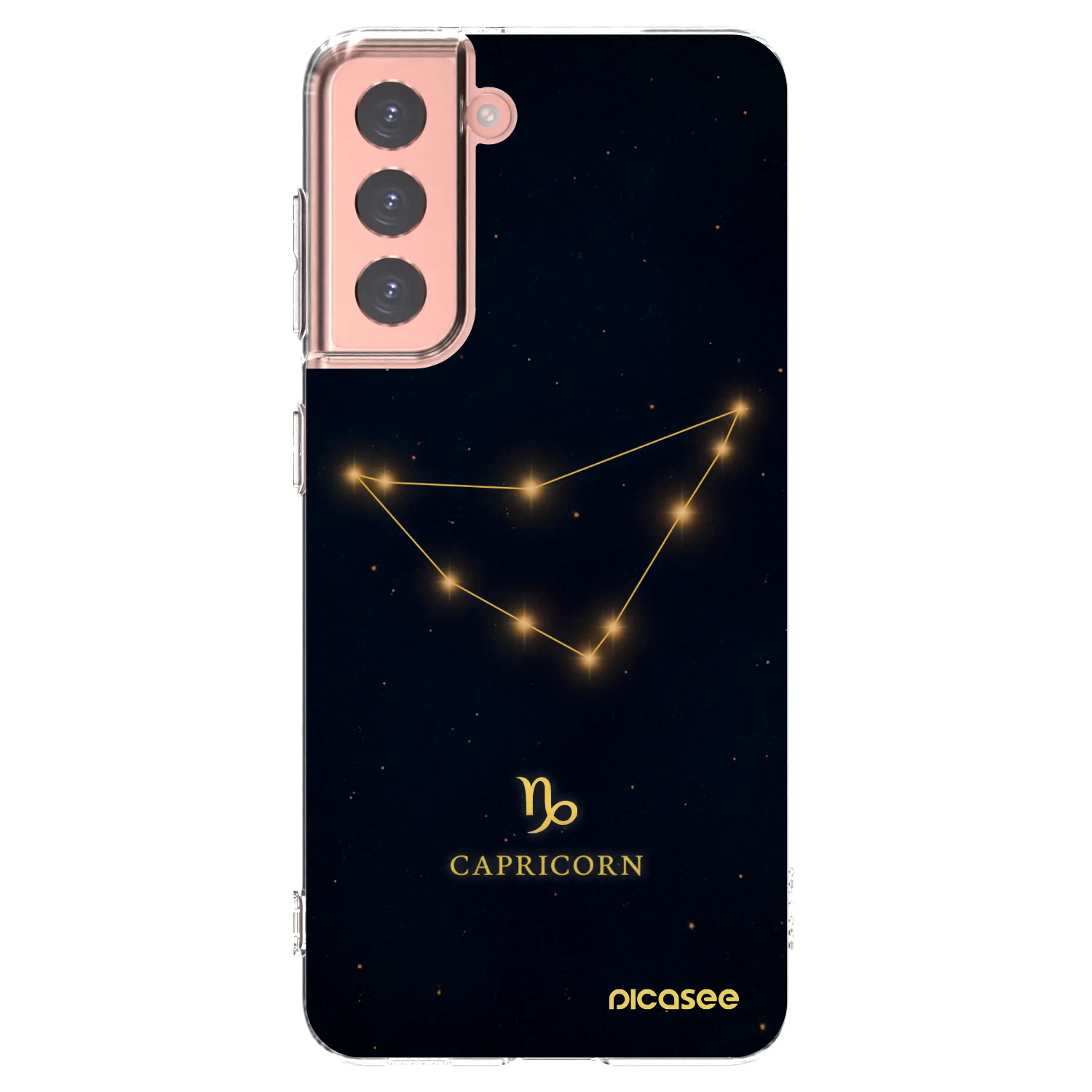 Picasee silikonový průhledný obal pro Samsung Galaxy S21 5G G991B - CAPRICORN