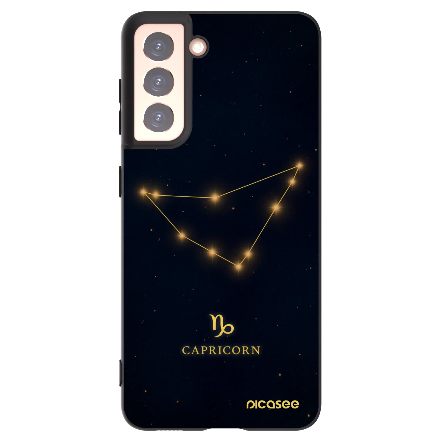 Picasee silikonový černý obal pro Samsung Galaxy S21 5G G991B - CAPRICORN