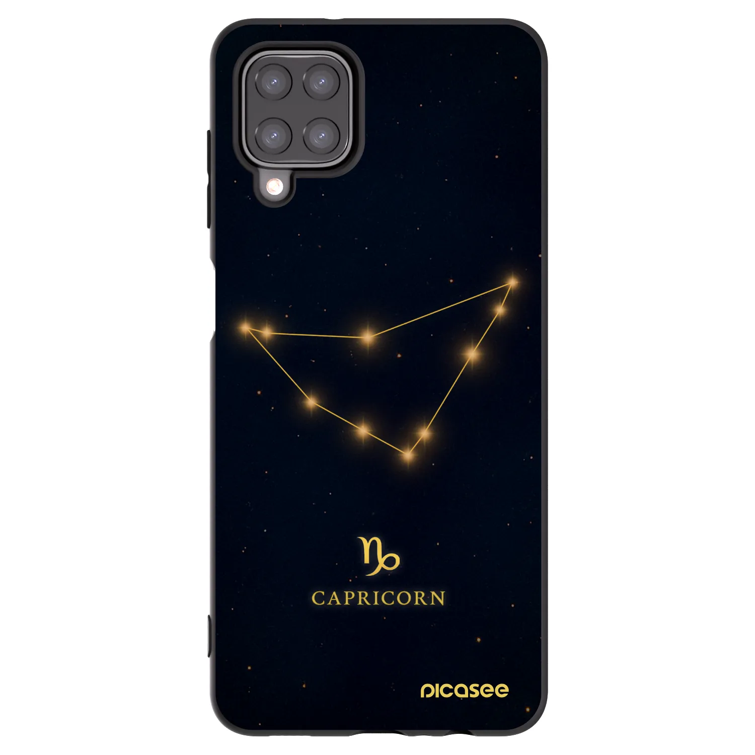 Picasee silikonový černý obal pro Samsung Galaxy A12 A125F - CAPRICORN
