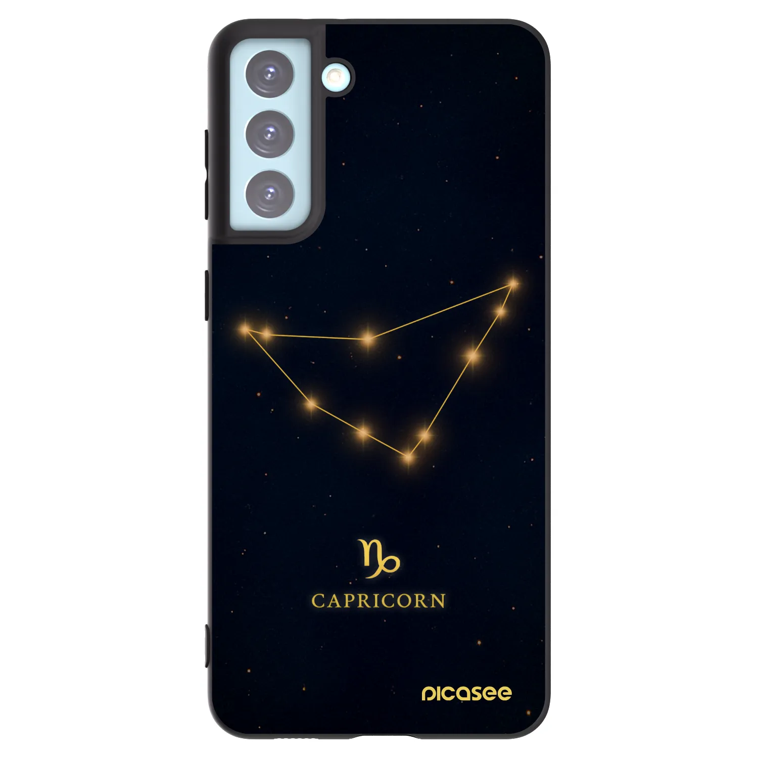 Picasee silikonový černý obal pro Samsung Galaxy S21+ 5G G996F - CAPRICORN