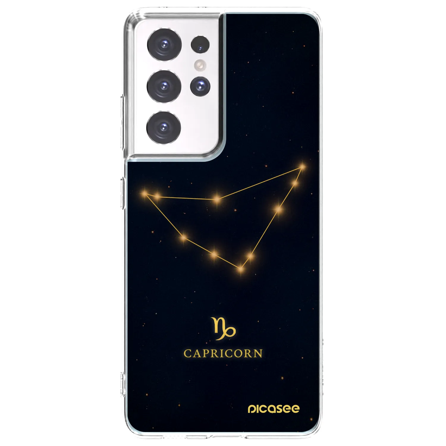 Picasee silikonový průhledný obal pro Samsung Galaxy S21 Ultra 5G G998B - CAPRICORN