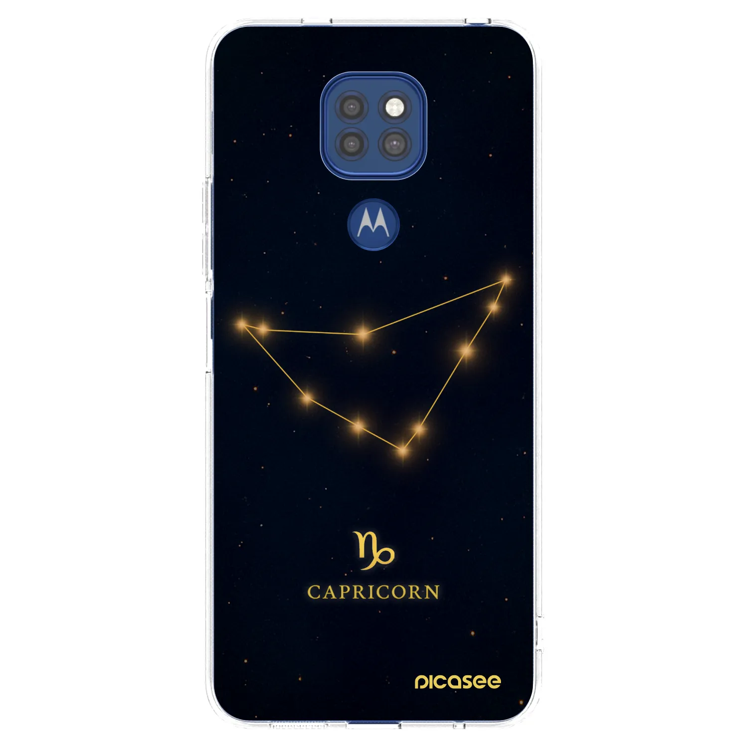 Picasee silikonový průhledný obal pro Motorola Moto G9 Play - CAPRICORN