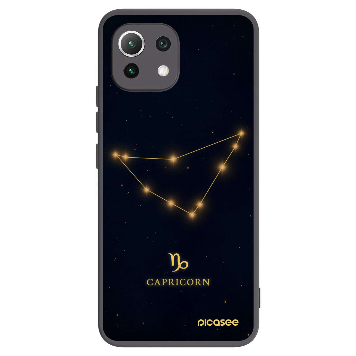 Picasee silikonový černý obal pro Xiaomi Mi 11 Lite - CAPRICORN