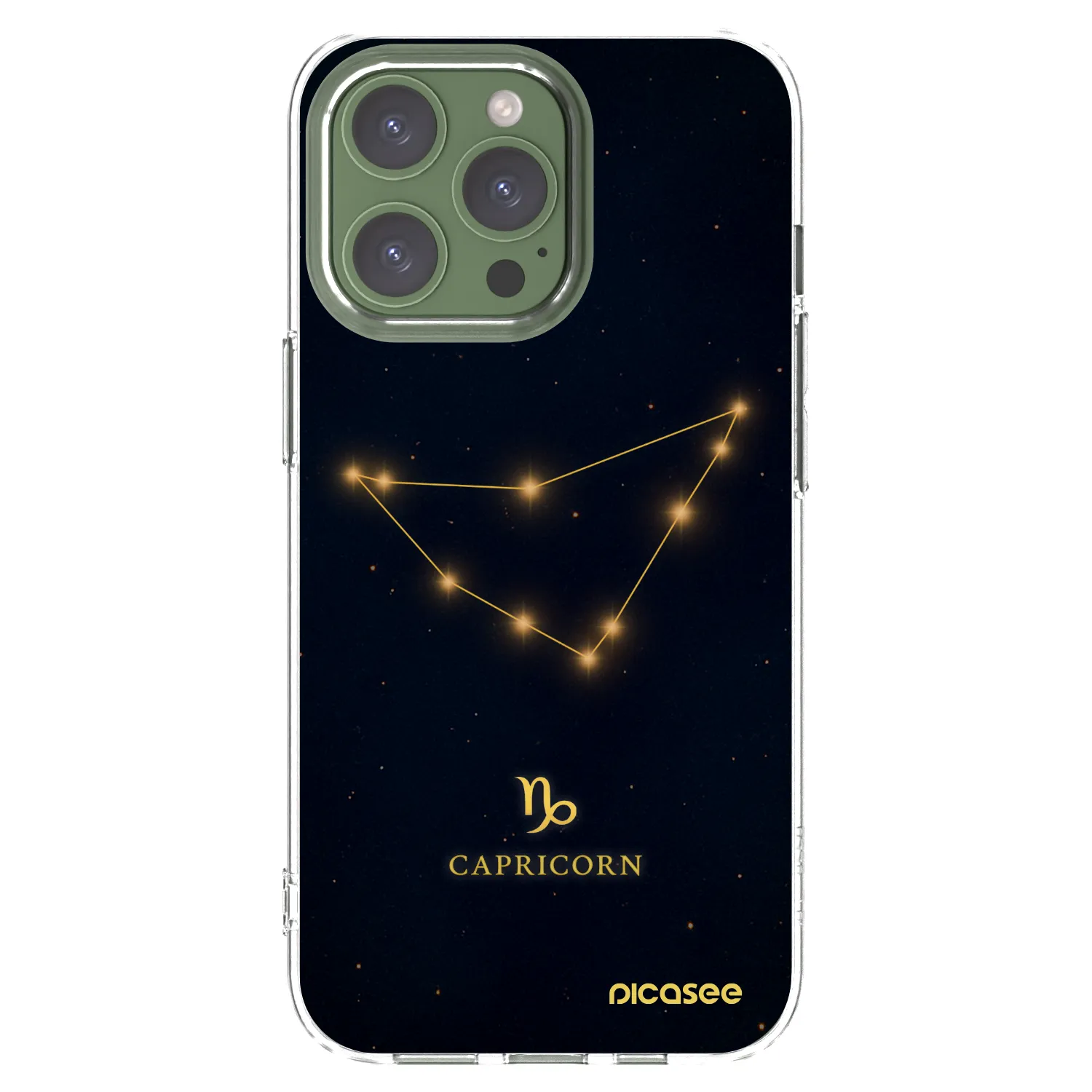 Picasee silikonový průhledný obal pro Apple iPhone 13 Pro - CAPRICORN