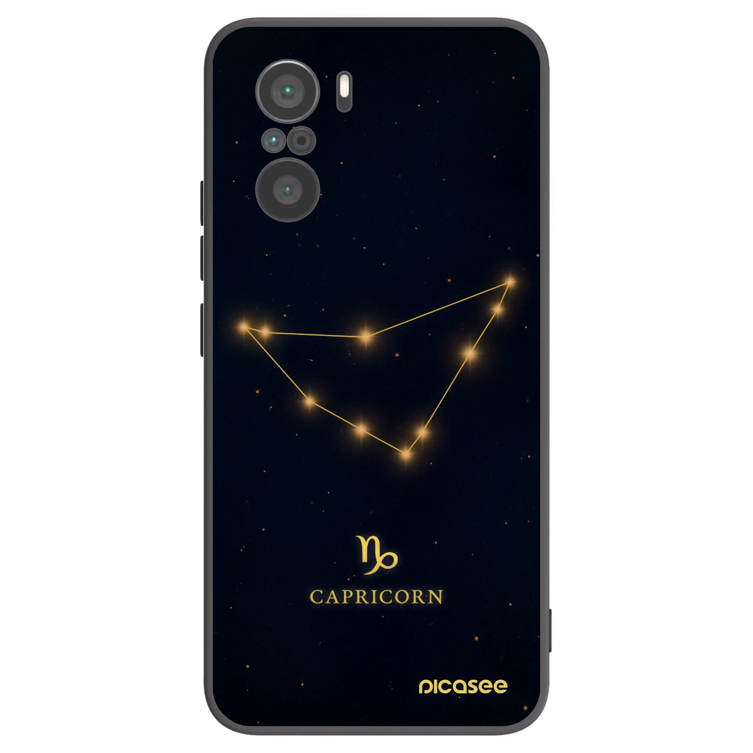 Picasee silikonový černý obal pro Xiaomi Poco F3 - CAPRICORN