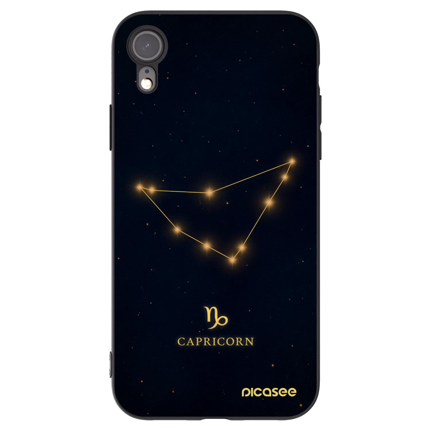 Picasee silikonový černý obal pro Apple iPhone XR - CAPRICORN