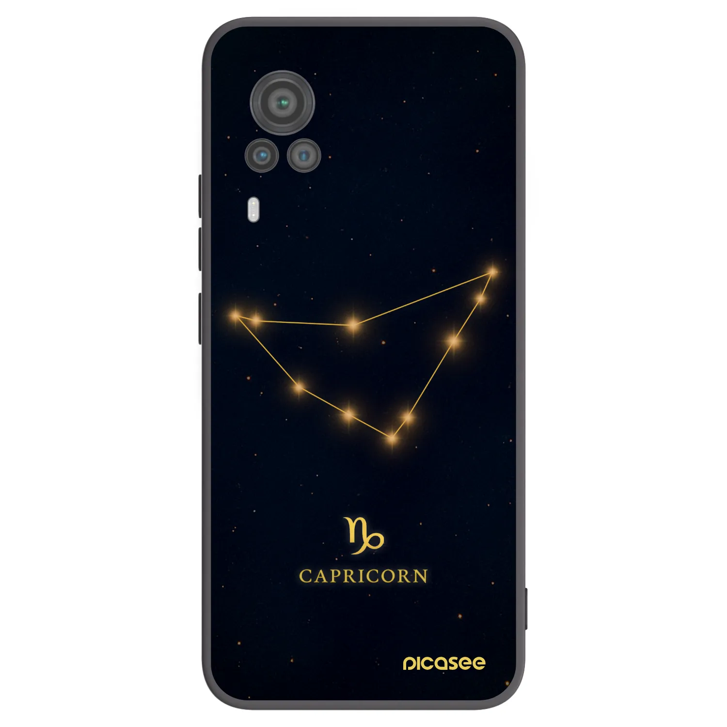 Picasee silikonový černý obal pro Vivo X60 Pro 5G - CAPRICORN