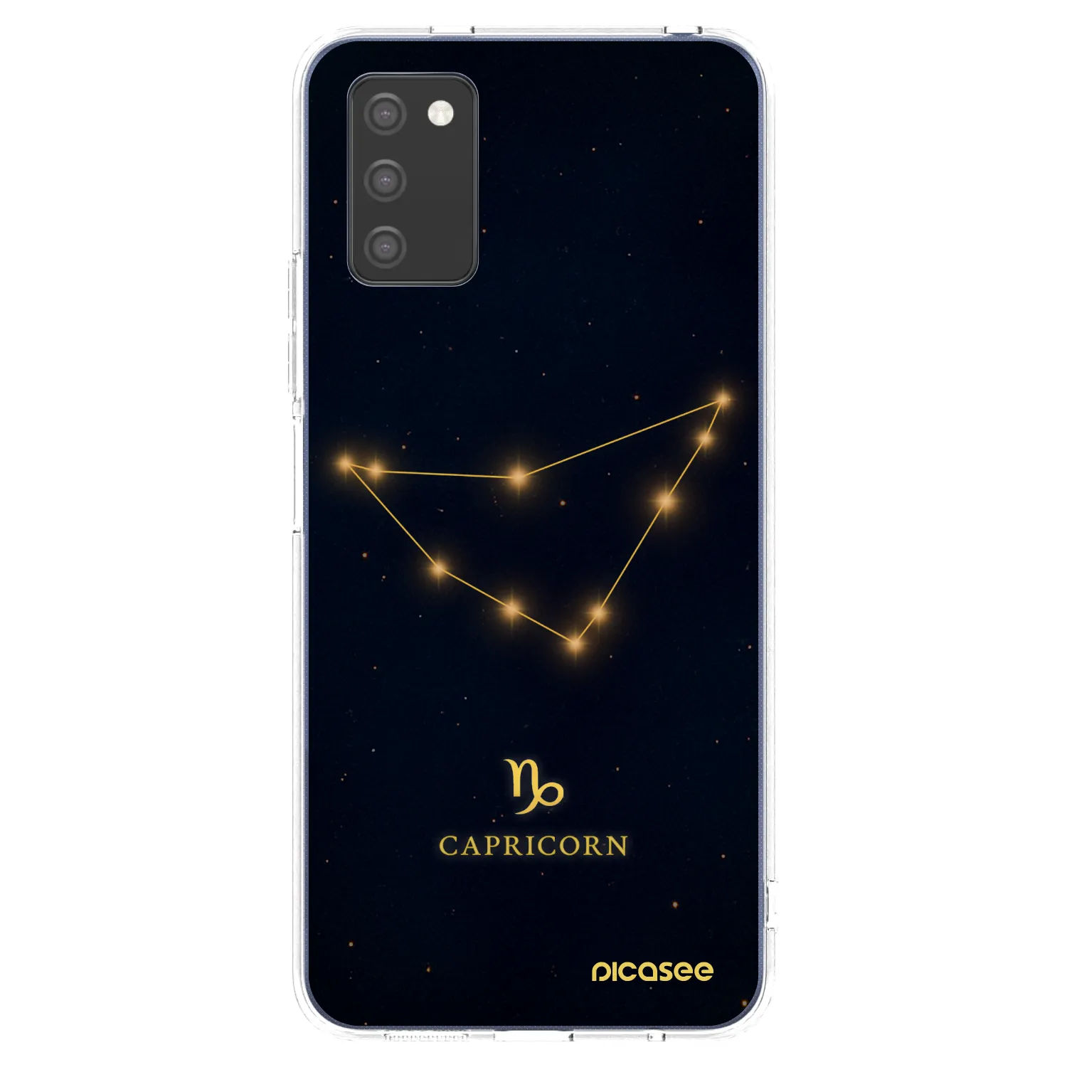 Picasee silikonový průhledný obal pro Samsung Galaxy A03s A037G - CAPRICORN