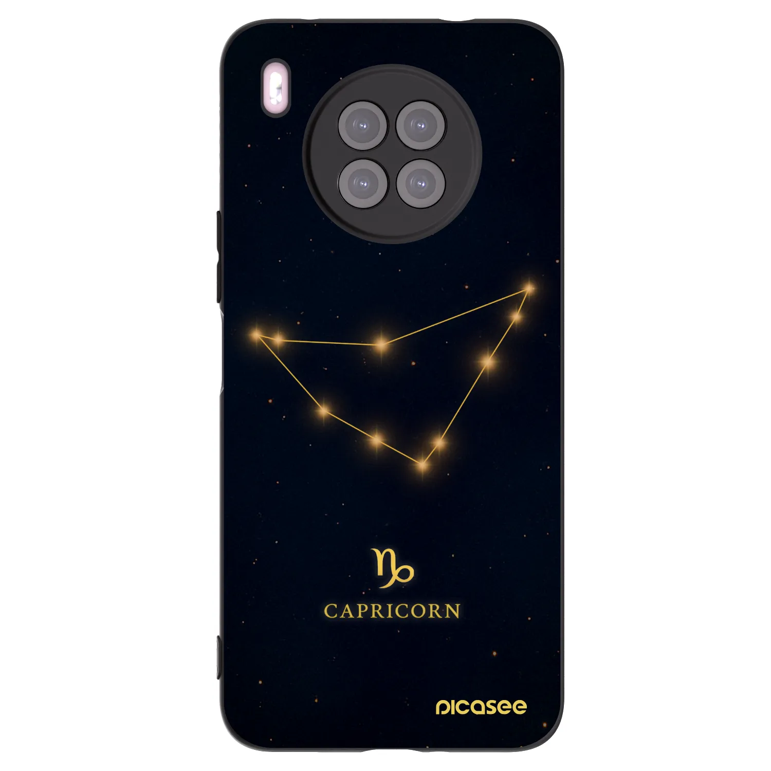 Picasee silikonový černý obal pro Huawei Nova 8i - CAPRICORN
